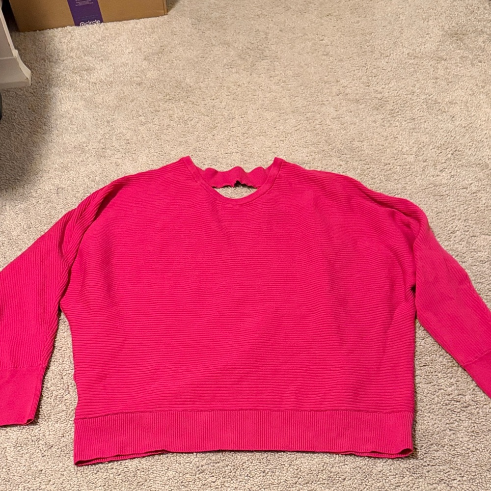 NWT Express pink ribbed sweater SIZE XL